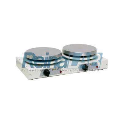 Bateria de Placa Aquecedora com Plataforma 2 Provas Dupla Redonda em Alumínio de 18cm (980w) - Volt 230v.