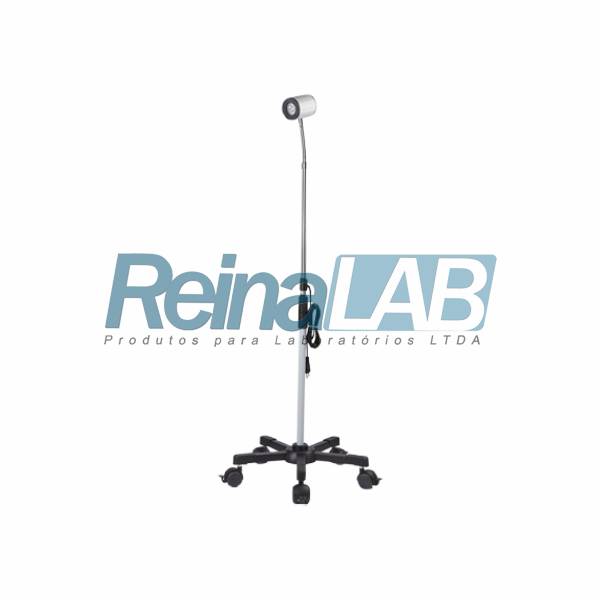 Foco Clínico de Pedestal com 1 Lâmpada Led e Rodízios - Volt. 110/220v.