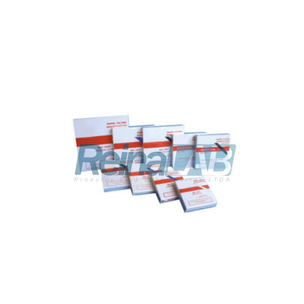 Papel Filtro Quantitativo Grau 40 (80g) Faixa Branca - Cx C/ 100un