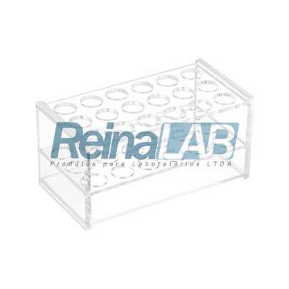 Estante/ Rack/ Suporte em Acrílico para Tubo de Ensaio