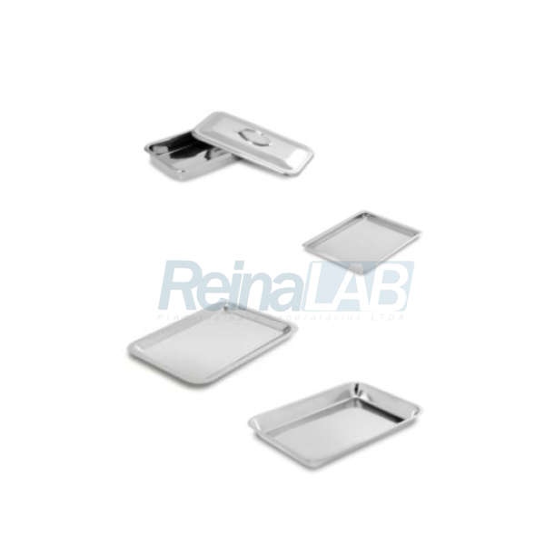 BANDEJAS LISAS - AÇO INOXIDÁVEL 40 x 28 x 2 cm