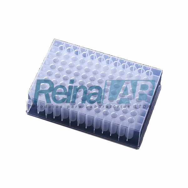 Placa em (PP) Retangular com 96 Poços Profundos