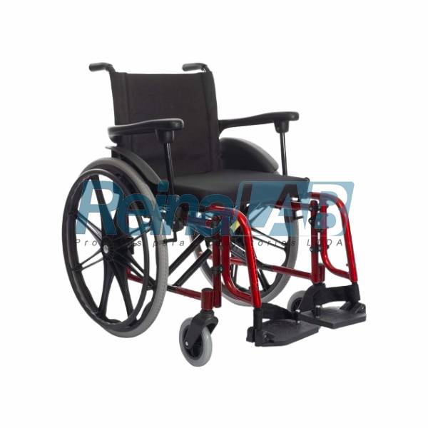 Cadeira de Rodas em Alumínio com Assento 40-44cm Pneus Infláveis e Elevação - Cap. 120kg.