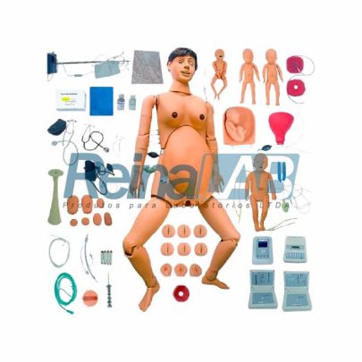 Manequim Parturiente para Treino de Suporte Avançado ACLS/ Emergências Após o Parto com Software