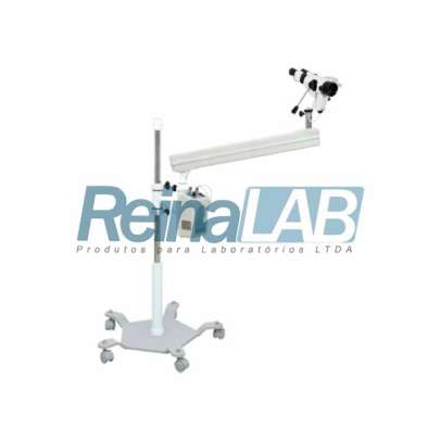 Colposcópio Binocular Fixo com Braço Articulado /Divisor Imagem/Câmera e Rodízio -volt 110/230v.