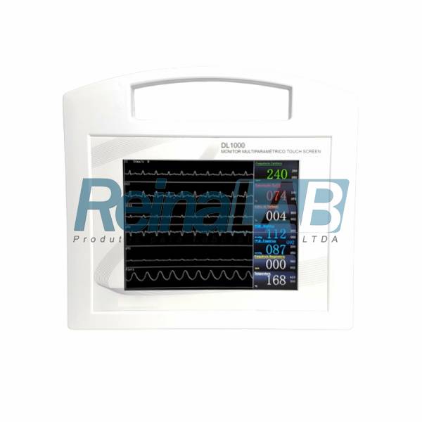 Monitor Multiparamétrico com Touch Screen e Capnografia para Uso Veterinário