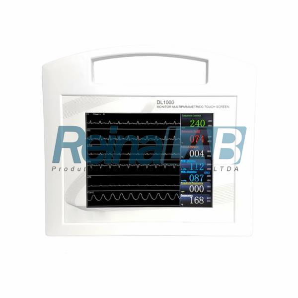 Monitor Multiparamétrico com Touch Screen (Pressão Invasiva) para Uso Veterinário