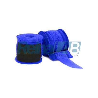 Bandagem Elástica (Atadura) Cor Azul com Velcro para Proteção Articular - Tam. 3,5mts - Par.
