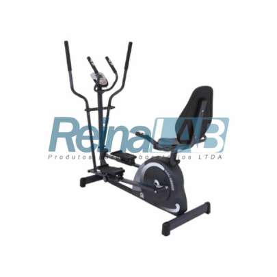 Bicicleta Ergométrica Horizontal com Elíptico MAG5000D - Cor Chumbo/ Cinza