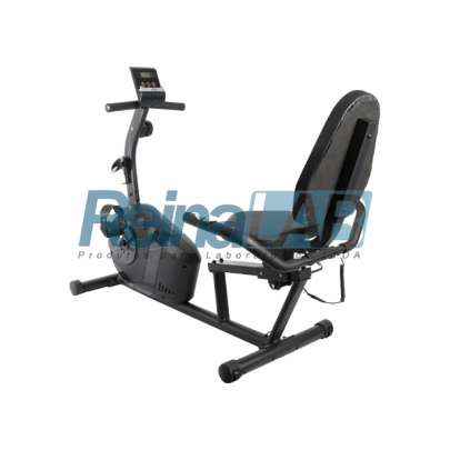 Bicicleta Ergométrica Magnética Horizontal com 8 Níveis e Regulagem Manual - Cor Preto.
