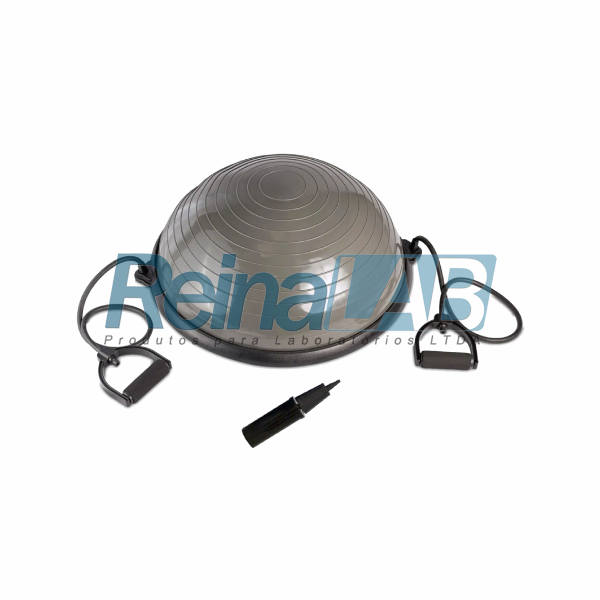 Bola Bosu (Meia Bola/ Bosu Ball/ Balance Dome) com Alças e Bomba - Sup. Até 130kg.