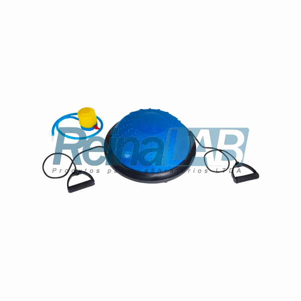 Bola Bosu (Meia Bola/ Bosu Ball/ Balance Dome) com Alças/ Bomba Extensor - Sup. Até 100kg.