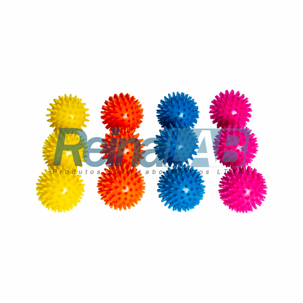 Bola Cravo (Exercitador de Mão/ Bola de Massagem) Cores Sortidas - Diam. 7cm - Display com 12un.