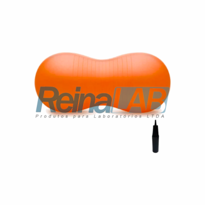 Bola Feijão (Peanut Ball) Cor Laranja com Bomba de Ar - Sup. Até 120kg - Diam. 45x85x35cm.
