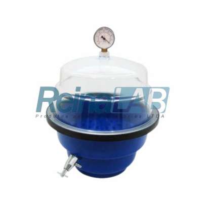 Dessecador Completo em (PP) de 250mm com Tampa Poli (PS)/ Torneira/ Placa de Porcelana