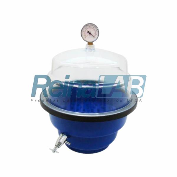 Dessecador Completo em (PP) de 250mm com Tampa Poli (PS)/ Torneira/ Placa de Porcelana