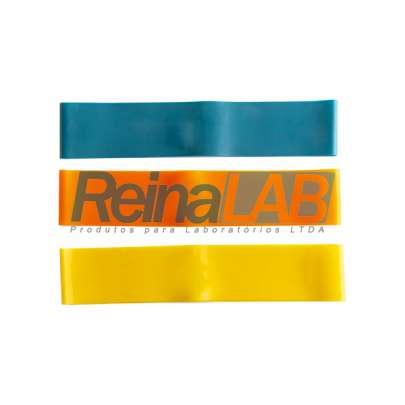 Kit de Faixa Elástica Mini Band com 3un - Cores Amarelo (Fácil) / Laranja (Médio) e Azul (Difícil)