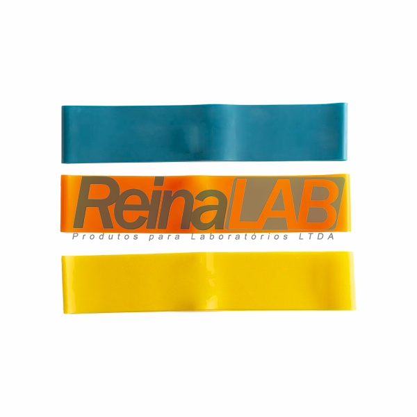 Kit de Faixa Elástica Mini Band com 3un - Cores Amarelo (Fácil) / Laranja (Médio) e Azul (Difícil)