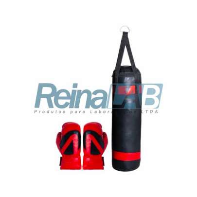 Kit Luta Infantil com Luva de Box 6OZ e Saco de Pancada
