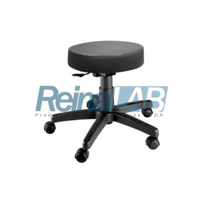 Mocho (Cadeira) Cor Preto sem Encosto com Rodízios em Plástico
