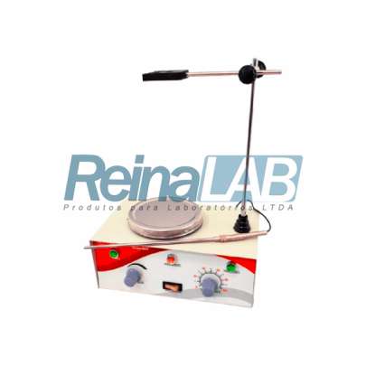 Agitador Magnético Analógico com Aquecimento - Plataforma 125mm (2400rpm) - Cap. 2lts.