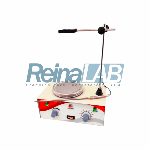 Agitador Magnético Analógico com Aquecimento - Plataforma 125mm (2400rpm) - Cap. 2lts.