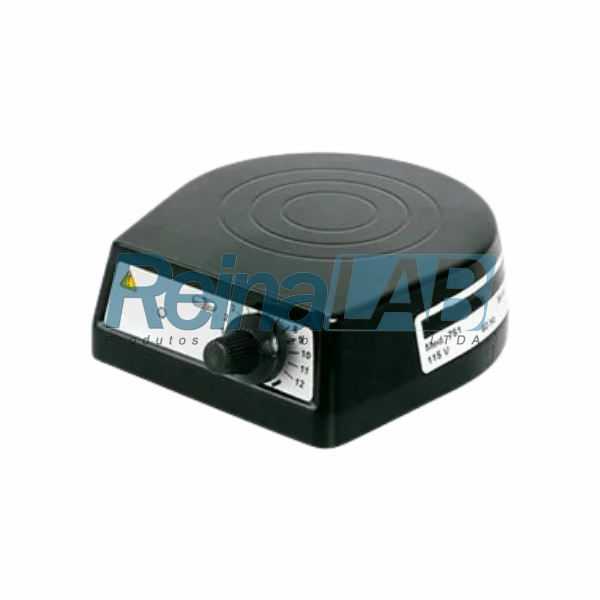 Agitador Magnético sem Aquecimento - Plataforma 11cm (1200rpm) - Cap. 1lt - Volt. 115 ou 230v.