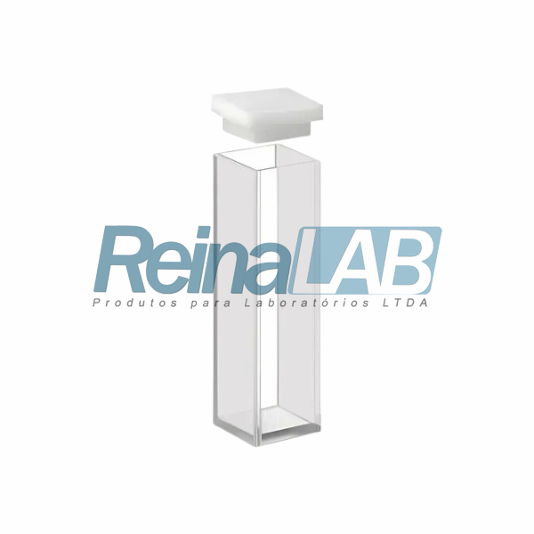 Cubeta de (Vidro) 2 Faces Polidas Standard - Caminho Óptico e Tampa PTFE (Teflon)
