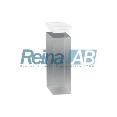 Cubeta de (Vidro) 4 Faces Polidas - Caminho Óptico com Tampa PTFE (Teflon)