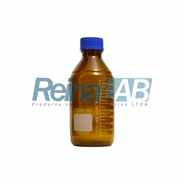 Frasco Reagente Graduado com Rosca Poli (PP) Azul e Dispositivo Anti Gotas - Imagem 2