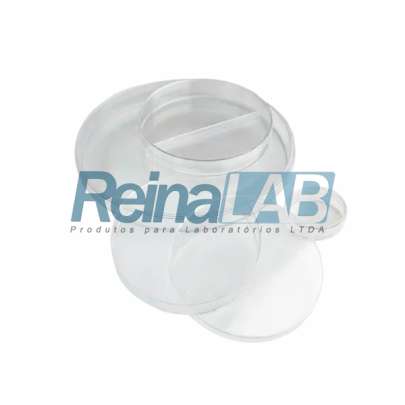 Placa de Petri em (PS) Estéril por Radiação Gama com 1 Divisória - Diâmetro. 90x15mm.