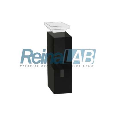 Sub-Microcubeta de (Vidro) 4 Faces Pretas (45mm) - Caminho Óptico 10mm e Tampa PTFE (Teflon)- Vol 0,1ml