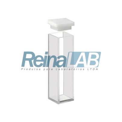 Cubeta de Quartzo 2 Faces Polidas Standard - Caminho Óptico e Tampa PTFE (Teflon)