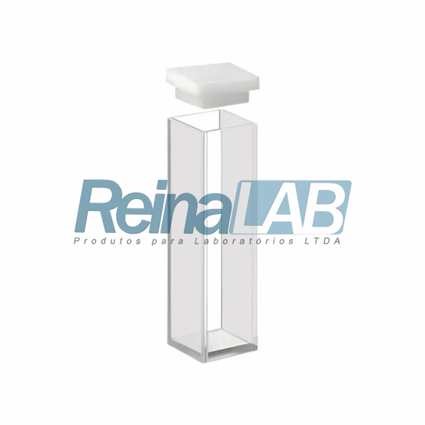 Cubeta de Quartzo 2 Faces Polidas Standard - Caminho Óptico e Tampa PTFE (Teflon)