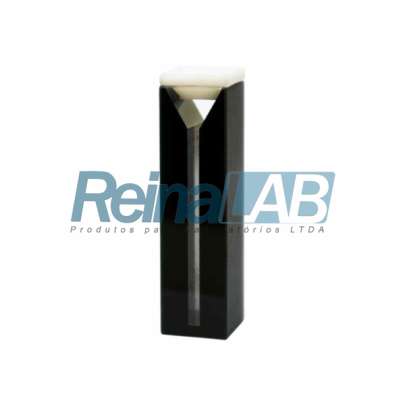 Cubeta de Quartzo 2 Faces Pretas - Caminho Óptico 10mm e Tampa PTFE (Teflon)