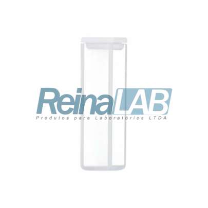 Cubeta de Quartzo 4 Faces Polidas - Caminho Óptico com Tampa PTFE (Teflon)