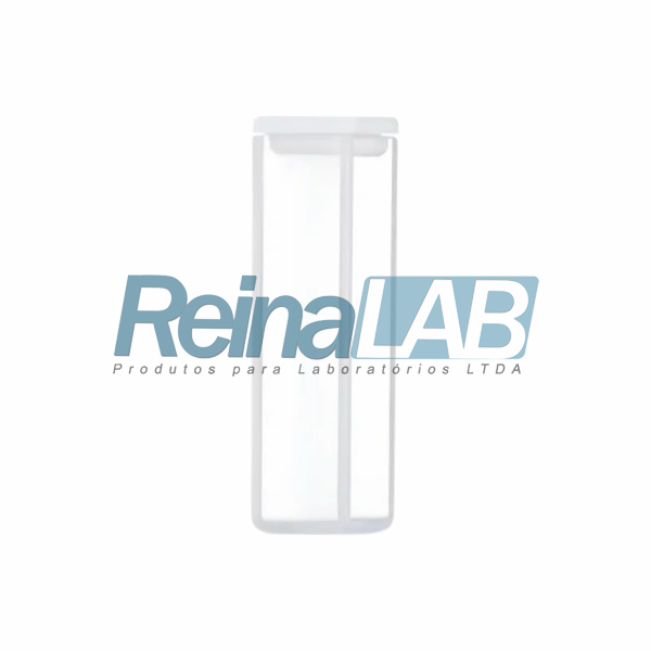 Cubeta de Quartzo 4 Faces Polidas - Caminho Óptico com Tampa PTFE (Teflon)