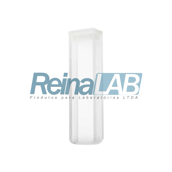 Cubeta de (Vidro) 2 Faces Polidas - Caminho Óptico e Tampa Ptfe (Teflon)