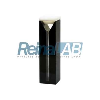 Cubeta de (Vidro) 2 Faces Pretas - Caminho Óptico 10mm e Tampa PTFE(Teflon)