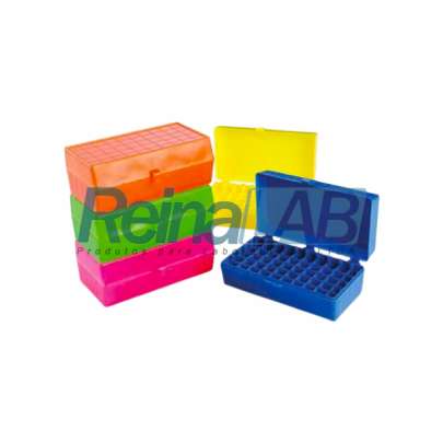 Estante/ Rack/ Suporte em (PP) para Microtubos ou Tubos Criogênicos de 1,5ml a 2ml.