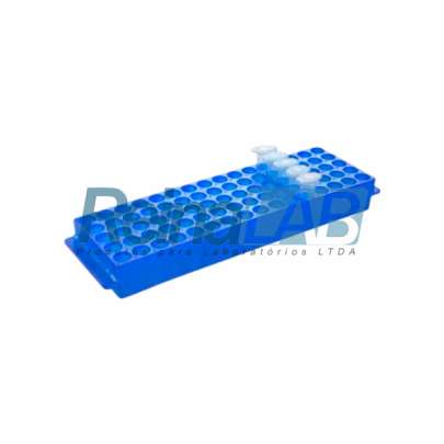 Estante/ Rack/ Suporte em (PP) para 80 Microtubos Eppendorf ou Tubos Criogênicos