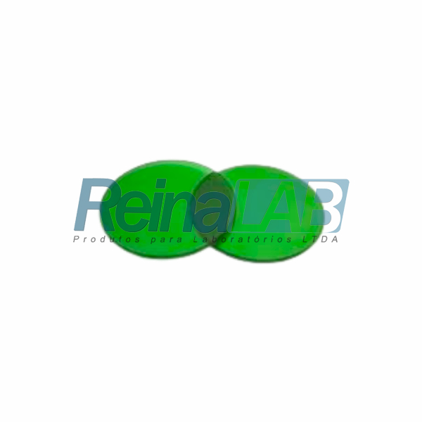 Filtro para Microscópio Cor Verde - Diam. 32mm.