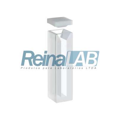 Microcubeta de Quartzo 2 Faces Foscas - Caminho Óptico 10mm com Tampa PTFE (Teflon)