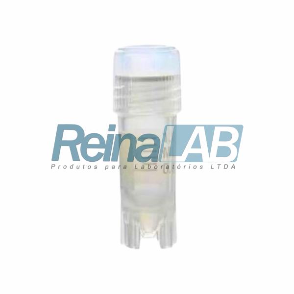 Tubo Criogênico em (PP) com Rosca Externa Marcação e Tampa Alongada - Pacote com 100un.