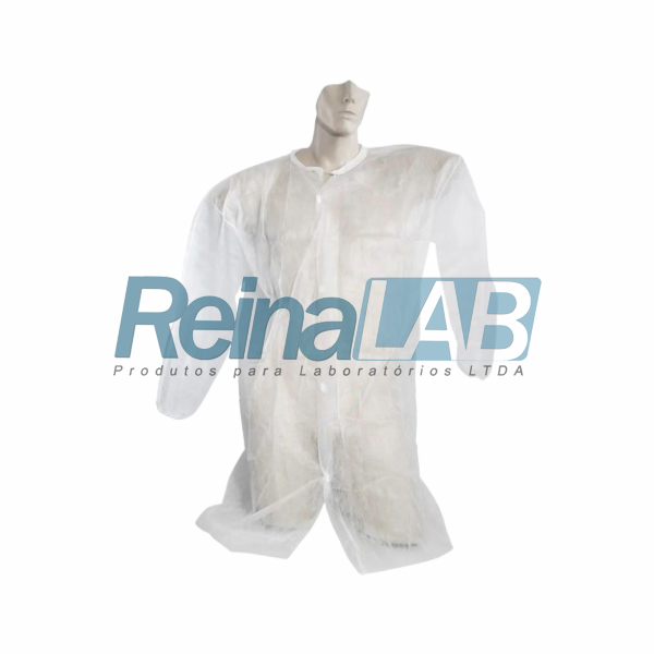 Avental (Capote) Cirúrgico Descartável em TNT com Manga Longa e Velcro (20g) - Pacote com 10un.