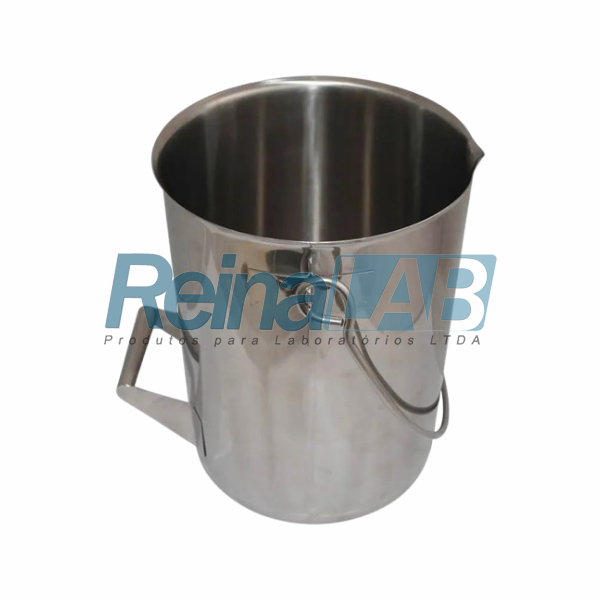 Balde em Inox com Alça Auxiliar sem Tampa - Diam. 200x300m - Cap. 10000ml.