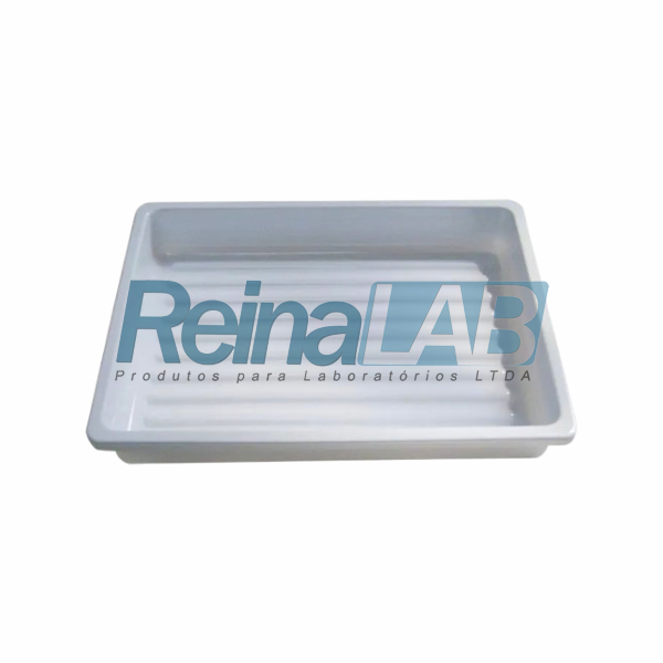 Bandeja em (PS) Canelada - Tam. 40,5x30,5x5,5cm.