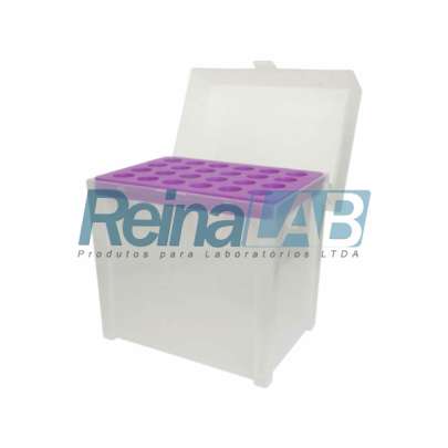 Estante/ Rack/ Suporte para Ponteiras (Sem Ponteiras) - Cap. 24 Ponteiras de 5000ul (5ml)