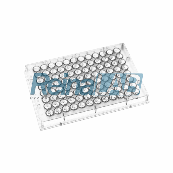 Placa de Cultura Celular/ Microplaca de Microtitulação Estéril Fundo U com 96 Poços (Embalagem Individual)