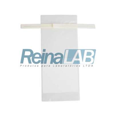 Saco para Amostra com Tarja Estéril - Caixa com 500un.